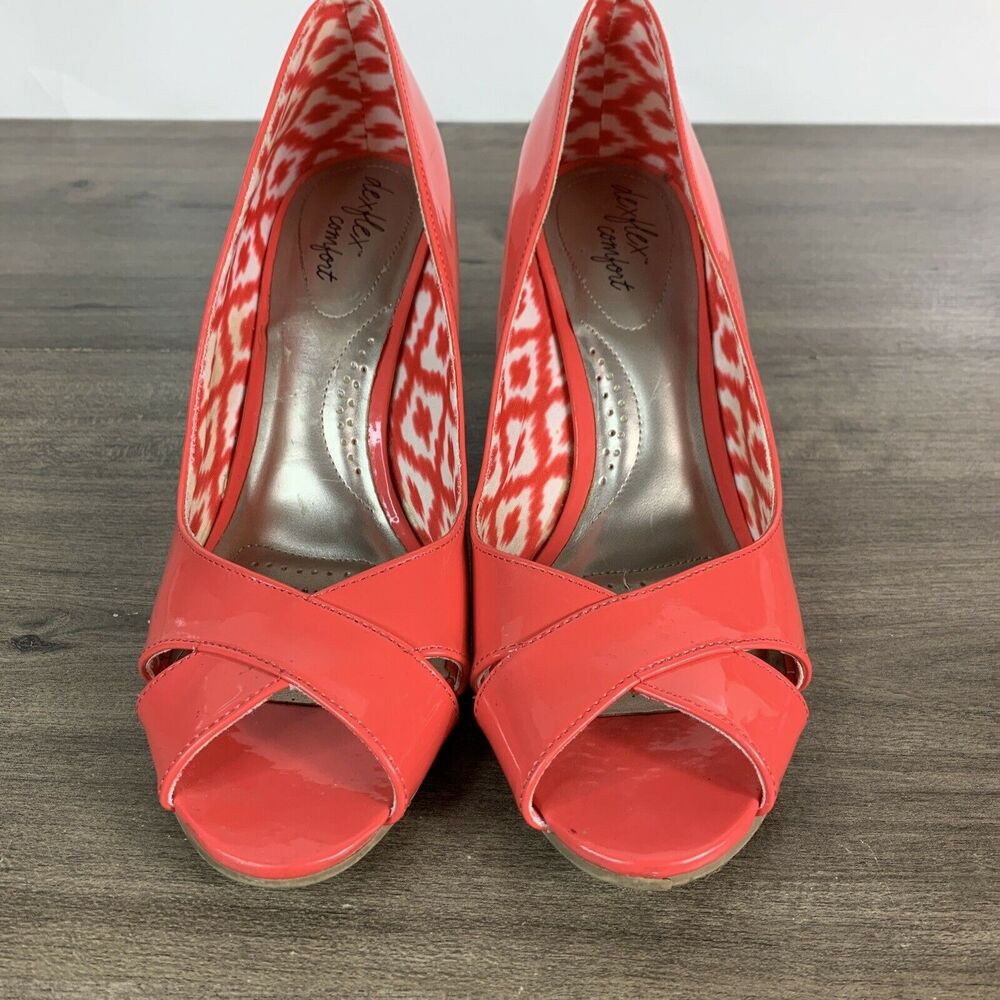Dexflex Comfort Womens Wedge Heels Shoes Size 9.5 Peep Toes Pump - Picture 2 of 10